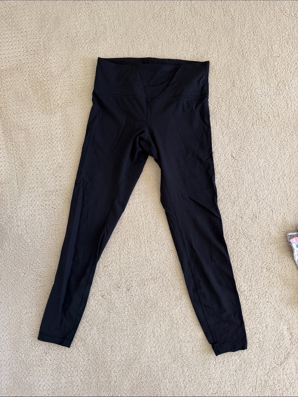 lululemon athletica Black High-Rise Leggings with Tonal Side Panel